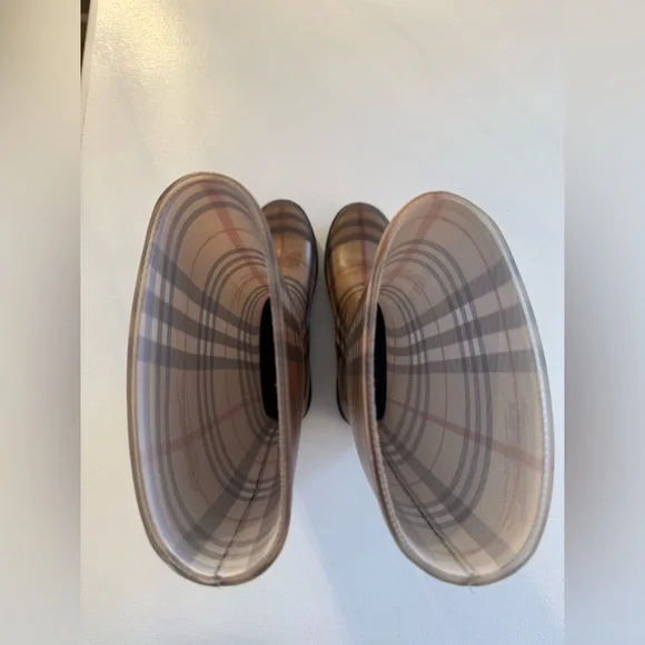 Women's Burberry House Check Pattern /Mid- Calf Rubber Rain Boots/Womens Size 37 - Picture 8 of 10